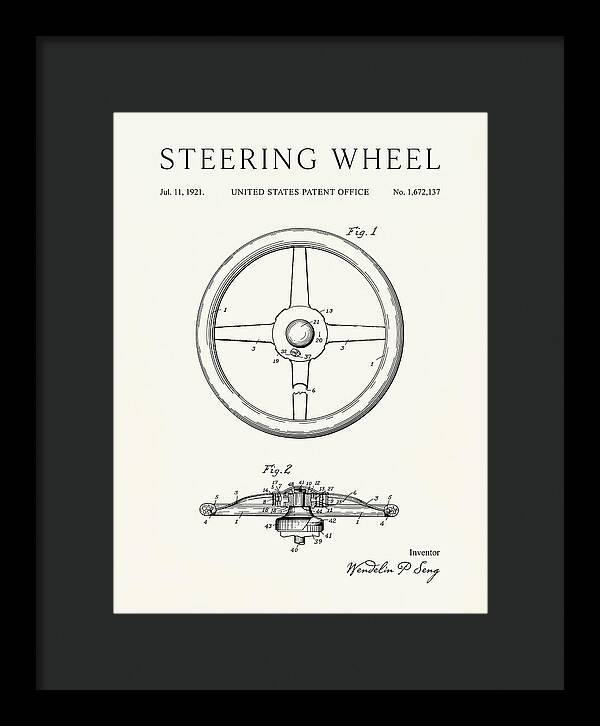 Steering Wheel Minimalist Patent Us1672137a
