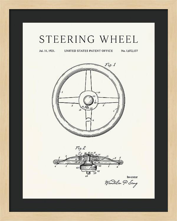 Steering Wheel Minimalist Patent Us1672137a