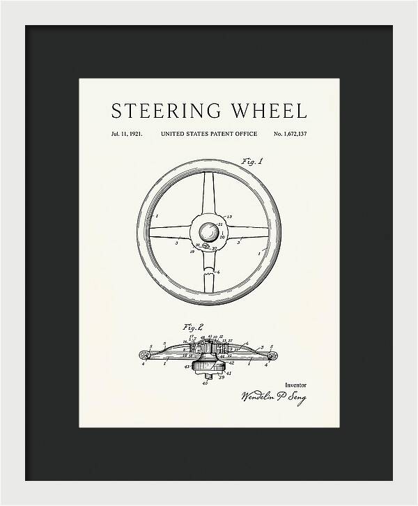 Steering Wheel Minimalist Patent Us1672137a