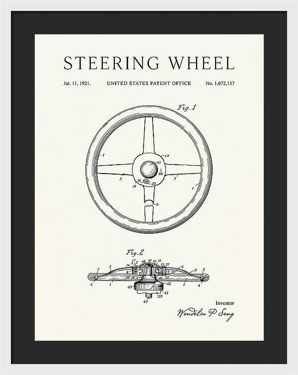 Steering Wheel Minimalist Patent Us1672137a