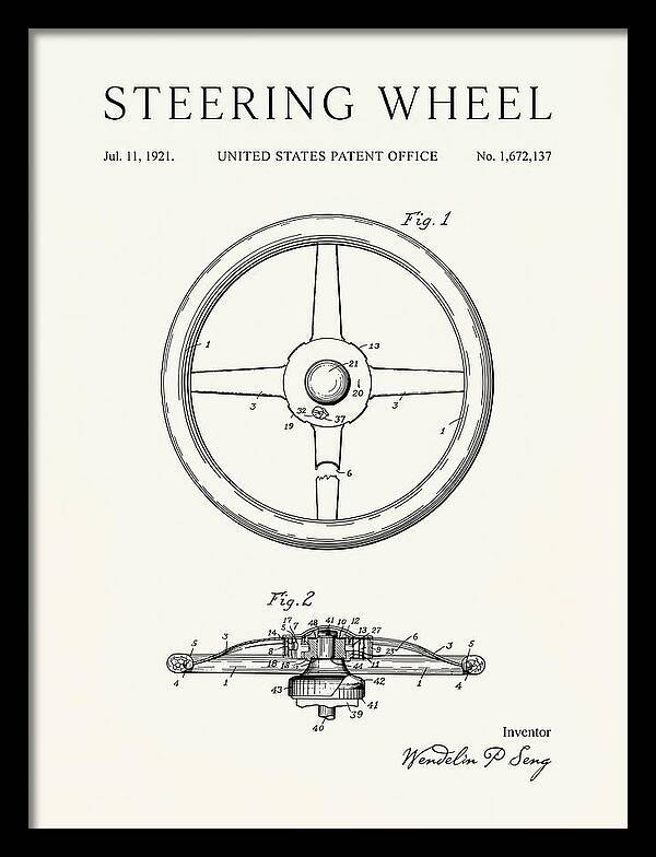 Steering Wheel Minimalist Patent Us1672137a