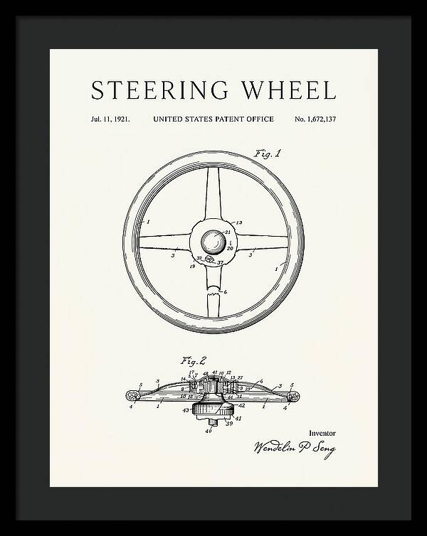 Steering Wheel Minimalist Patent Us1672137a