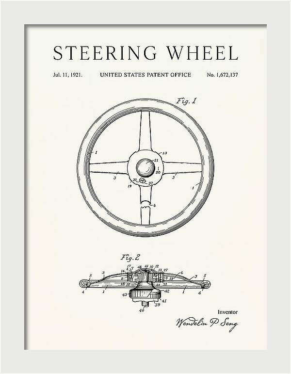 Steering Wheel Minimalist Patent Us1672137a