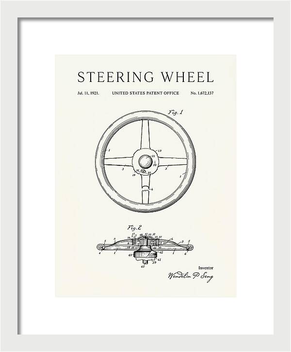 Steering Wheel Minimalist Patent Us1672137a