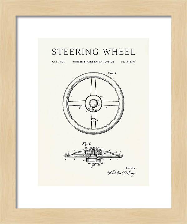 Steering Wheel Minimalist Patent Us1672137a