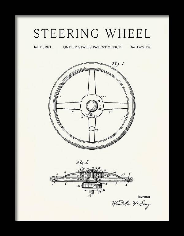 Steering Wheel Minimalist Patent Us1672137a