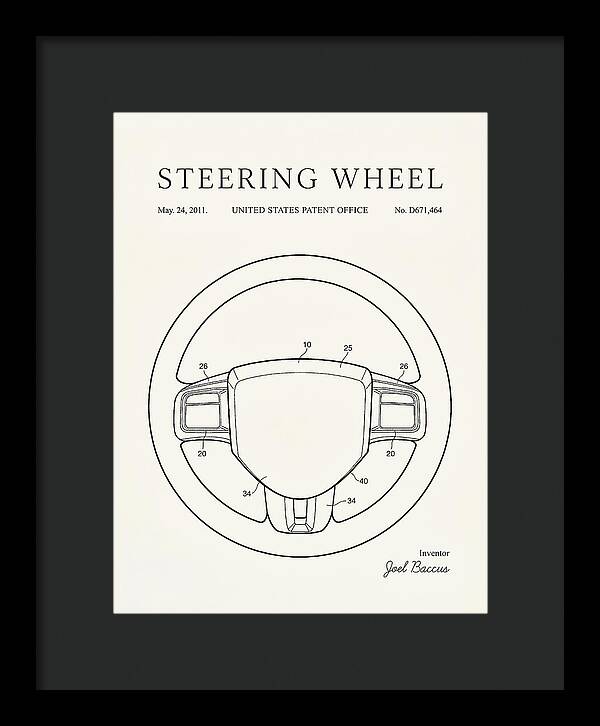 Steering Wheel Minimalist Patent Usd671464s1