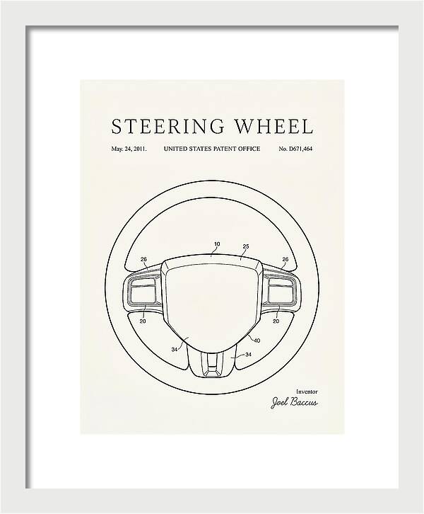 Steering Wheel Minimalist Patent Usd671464s1