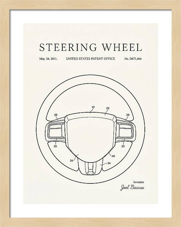 Steering Wheel Minimalist Patent Usd671464s1