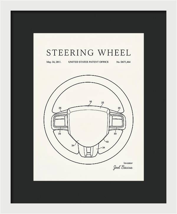 Steering Wheel Minimalist Patent Usd671464s1
