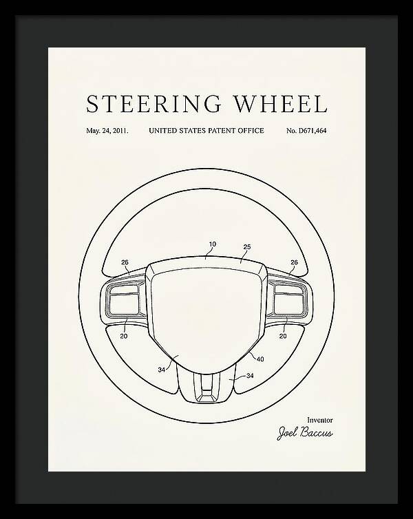 Steering Wheel Minimalist Patent Usd671464s1