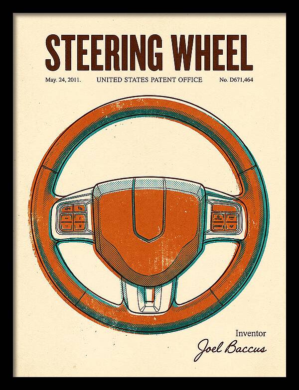 Steering Wheel Retro Patent Usd671464s1