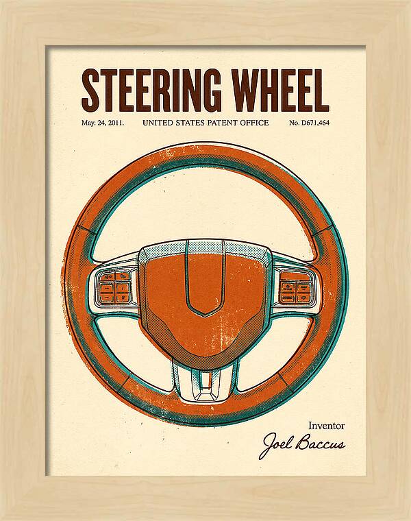 Steering Wheel Retro Patent Usd671464s1