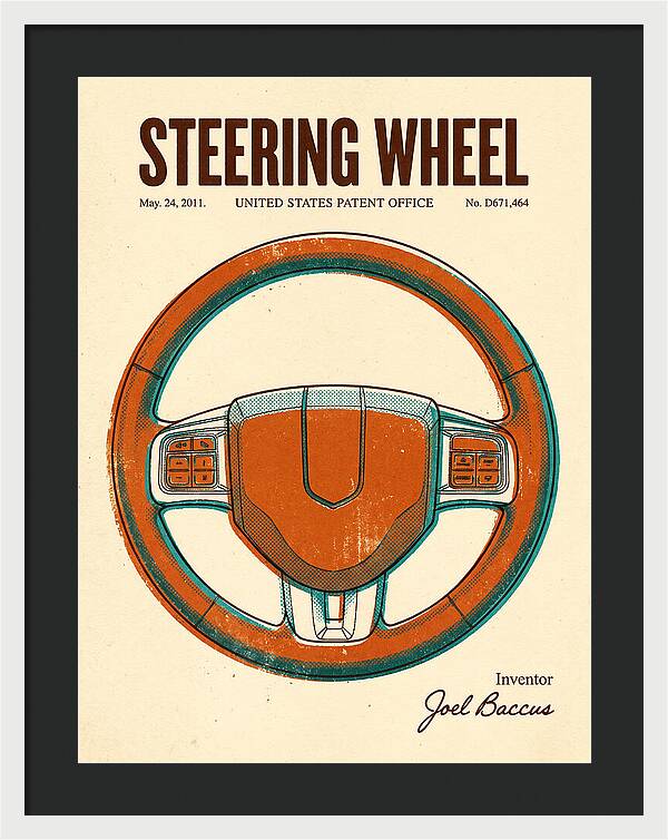 Steering Wheel Retro Patent Usd671464s1