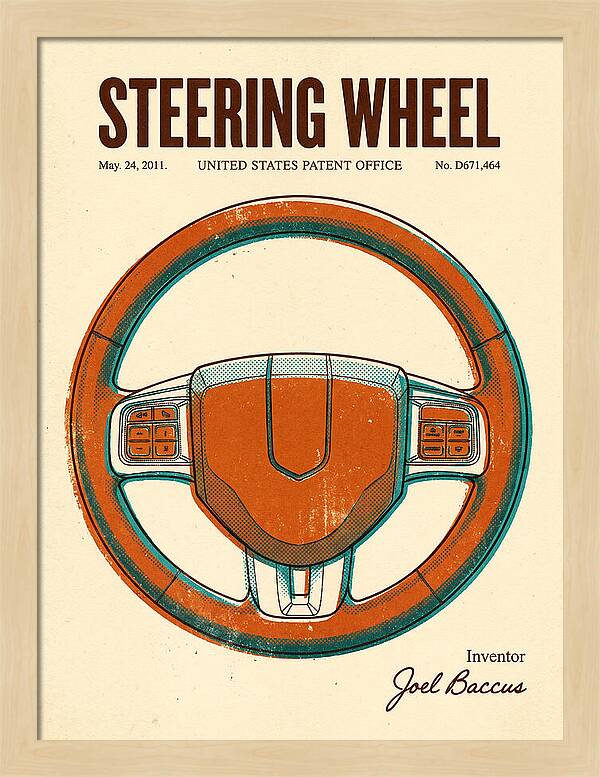 Steering Wheel Retro Patent Usd671464s1