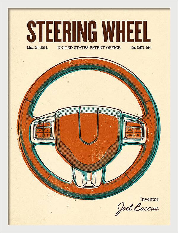 Steering Wheel Retro Patent Usd671464s1
