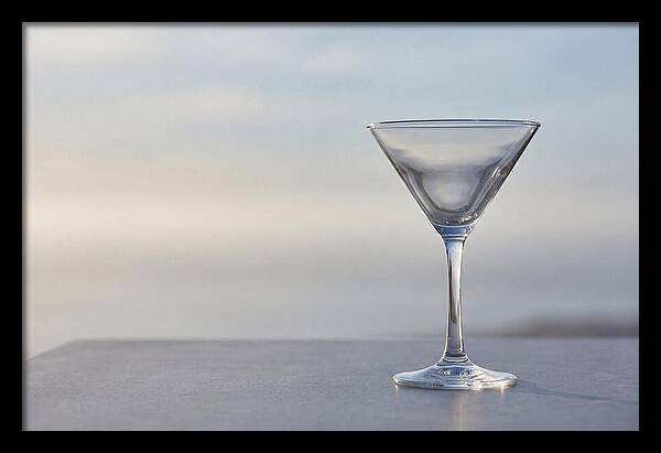 Stemmed Martini Glass Against Soft Background