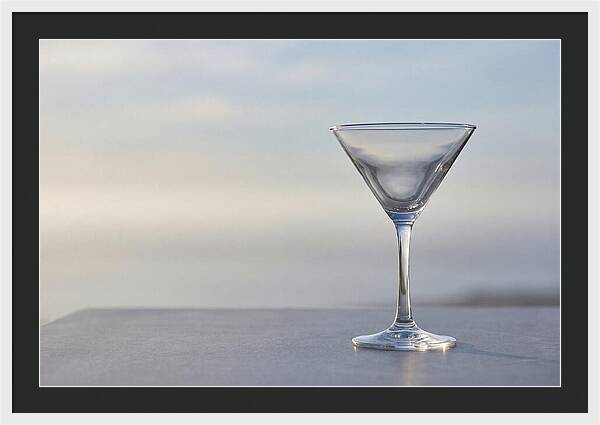 Stemmed Martini Glass Against Soft Background
