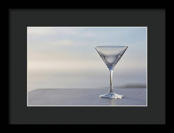 Stemmed Martini Glass Against Soft Background