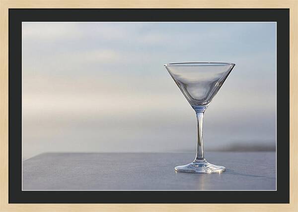 Stemmed Martini Glass Against Soft Background