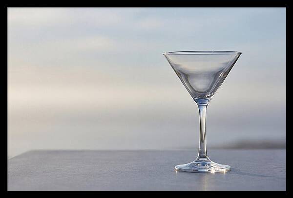 Stemmed Martini Glass Against Soft Background