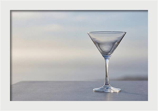 Stemmed Martini Glass Against Soft Background