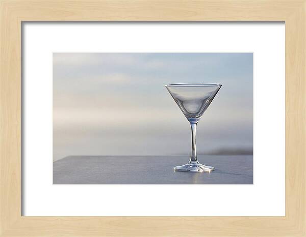 Stemmed Martini Glass Against Soft Background
