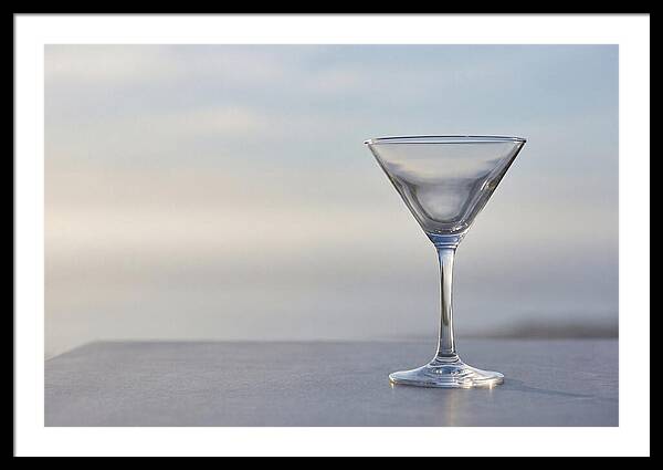 Stemmed Martini Glass Against Soft Background