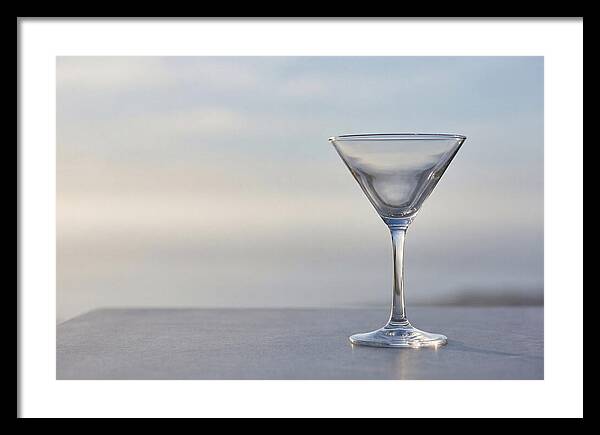 Stemmed Martini Glass Against Soft Background