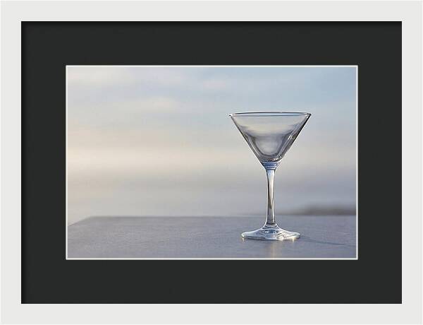 Stemmed Martini Glass Against Soft Background