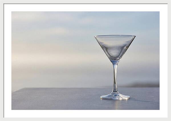 Stemmed Martini Glass Against Soft Background
