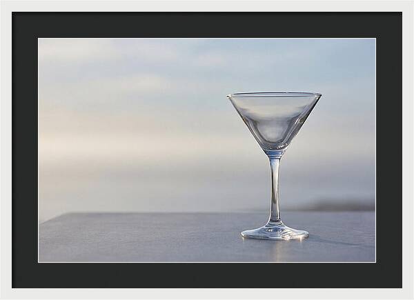 Stemmed Martini Glass Against Soft Background