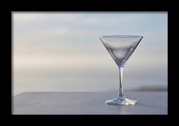 Stemmed Martini Glass Against Soft Background