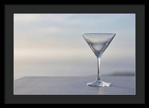 Stemmed Martini Glass Against Soft Background