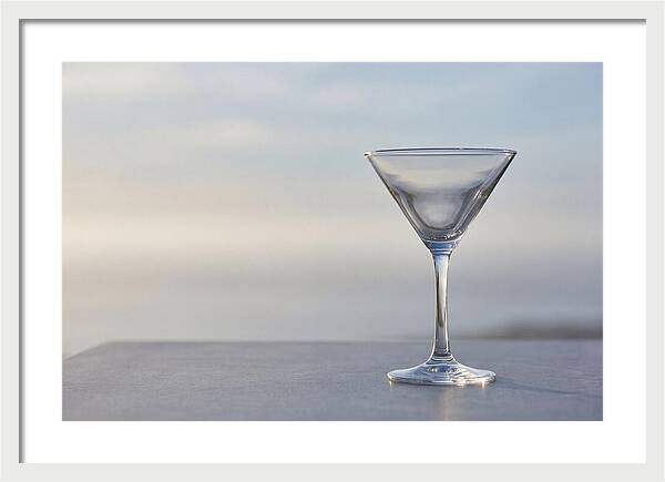 Stemmed Martini Glass Against Soft Background