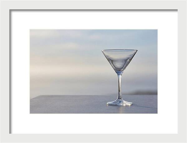 Stemmed Martini Glass Against Soft Background