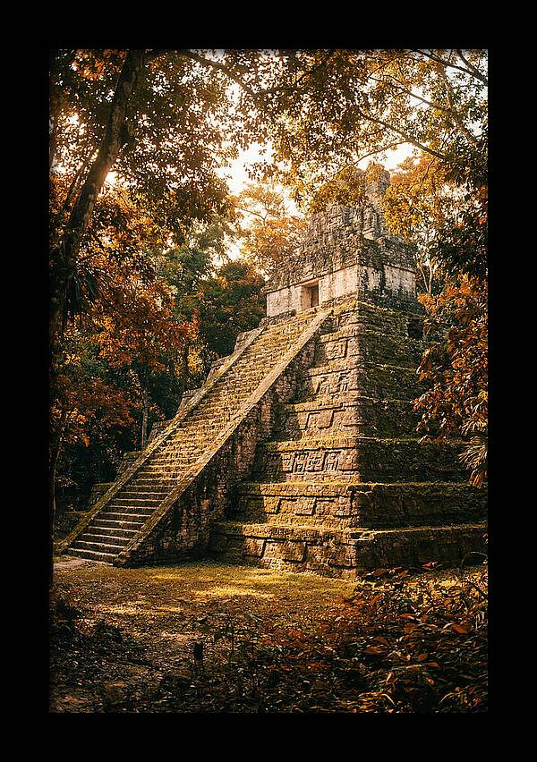 Stepped Pyramid Temple In Autumn