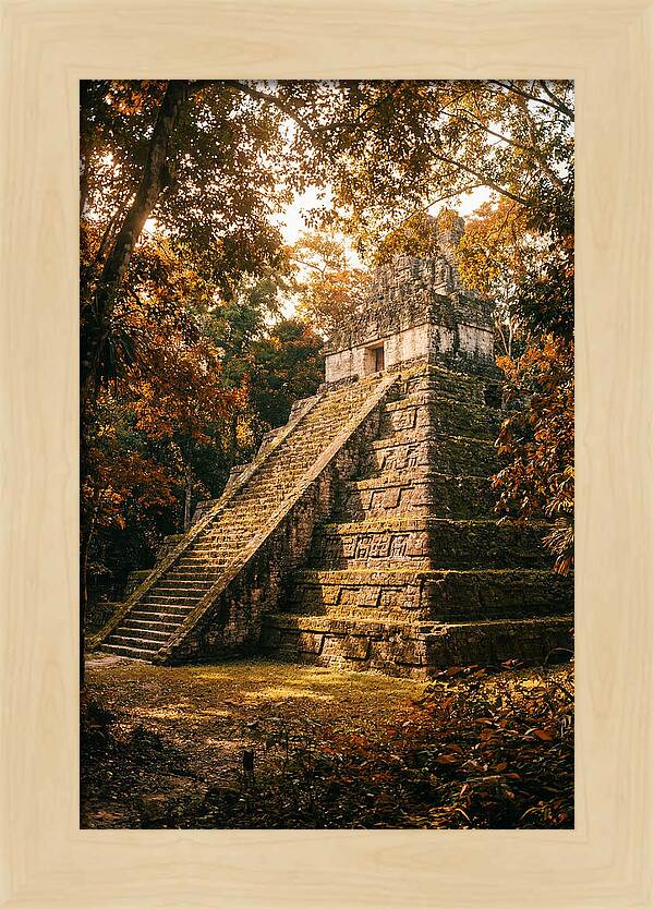 Stepped Pyramid Temple In Autumn
