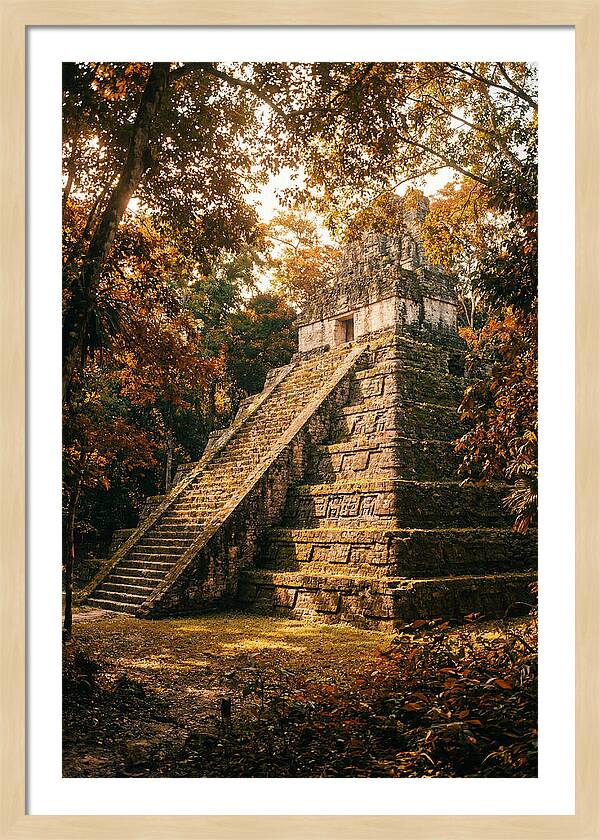 Stepped Pyramid Temple In Autumn