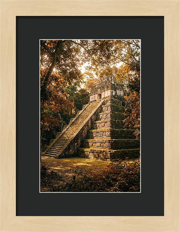 Stepped Pyramid Temple In Autumn