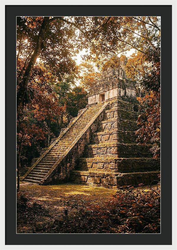 Stepped Pyramid Temple In Autumn