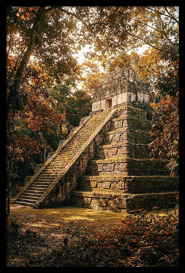 Stepped Pyramid Temple In Autumn
