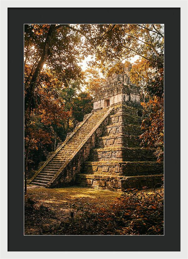 Stepped Pyramid Temple In Autumn