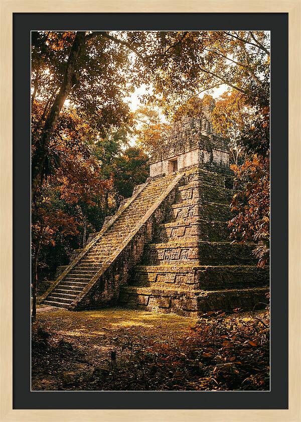 Stepped Pyramid Temple In Autumn