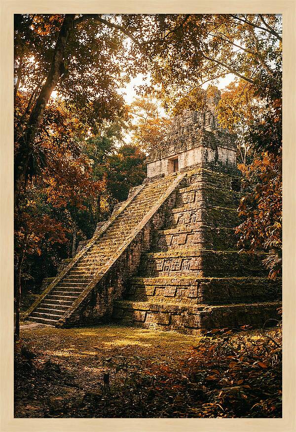Stepped Pyramid Temple In Autumn