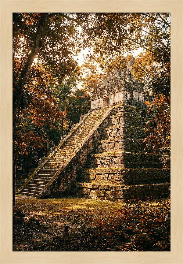 Stepped Pyramid Temple In Autumn