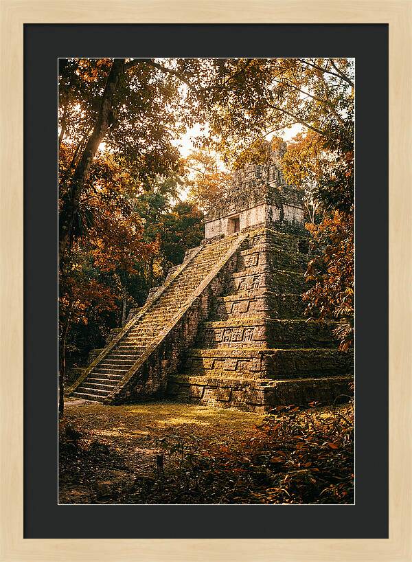 Stepped Pyramid Temple In Autumn