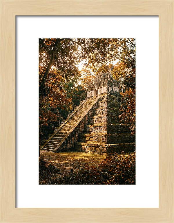 Stepped Pyramid Temple In Autumn