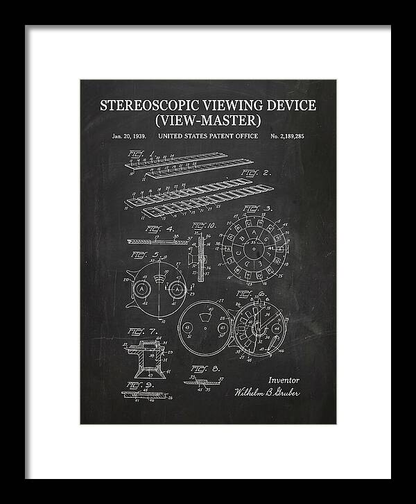 Stereoscopic Viewing Device View Master Chalkboard Patent Us2189285a