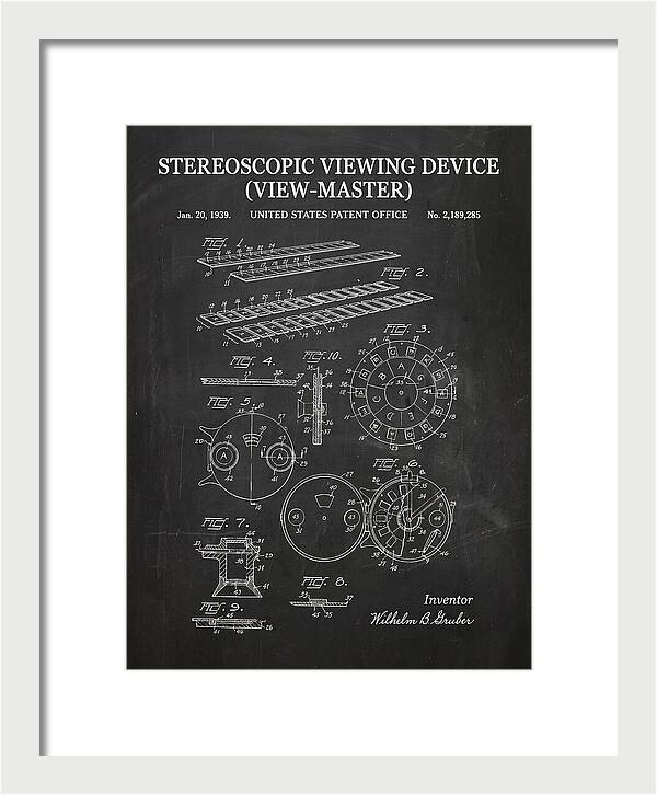 Stereoscopic Viewing Device View Master Chalkboard Patent Us2189285a